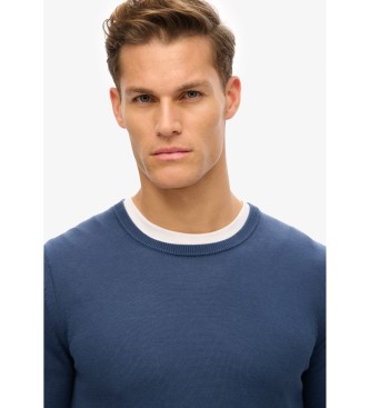 Superdry Ltt stickad sweatshirt Essential blue