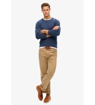 Superdry Ltt stickad sweatshirt Essential blue
