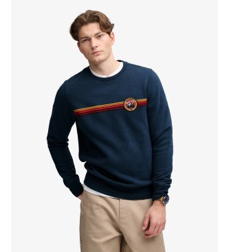 Superdry Outdoor Stripe Logo marineblå sweatshirt