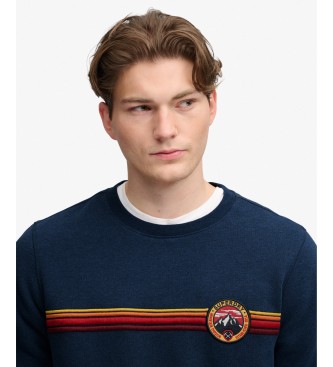 Superdry Outdoor Stripe Logo marineblå sweatshirt