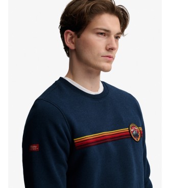 Superdry Outdoor Stripe Logo marineblå sweatshirt