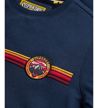 Superdry Outdoor Stripe Logo marineblå sweatshirt