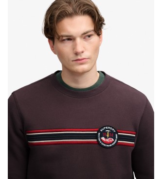 Superdry Brun Outdoor Stripe Logo-sweatshirt
