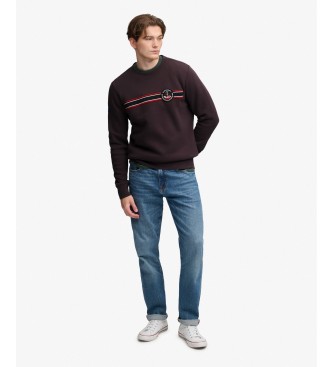 Superdry Brun Outdoor Stripe Logo-sweatshirt