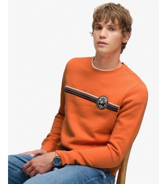 Superdry Orange Outdoor Stripe Logo-sweatshirt
