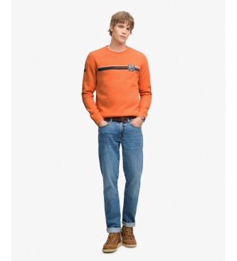 Superdry Orange Outdoor Stripe Logo-sweatshirt