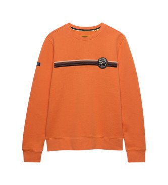 Superdry Orange Outdoor Stripe Logo-sweatshirt