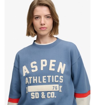 Superdry Sweat-shirt Preppy SKI bleu