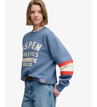 Superdry Sweat-shirt Preppy SKI bleu