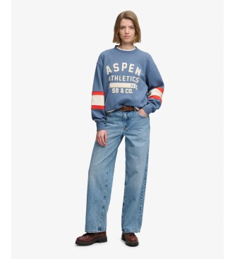 Superdry Sweat-shirt Preppy SKI bleu
