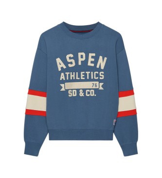 Superdry Sweat-shirt Preppy SKI bleu