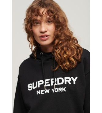 Superdry Sport Luxe loose sweatshirt black