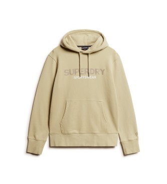 Superdry Los sweatshirt met logo Sportswear beige