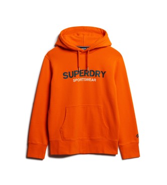 Superdry Loose hooded sweatshirt with logo Sportswear orange