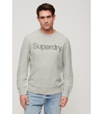 Superdry Ls sweatshirt med rund hals City grey