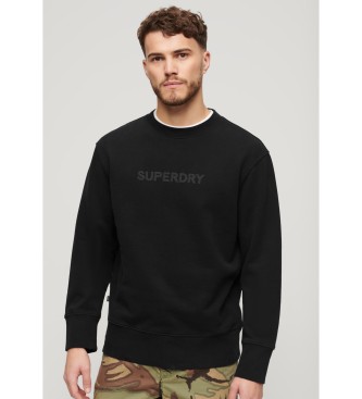 Superdry Sport los sweatshirt zwart