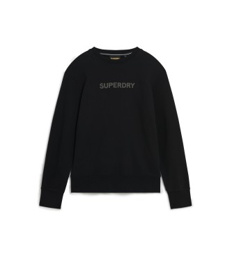 Superdry Sudadera suelta Sport negro