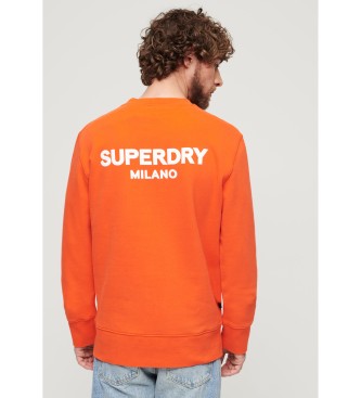 Superdry Sportowa luźna bluza pomarańczowa