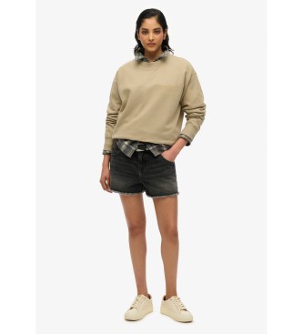 Superdry Sport Luxe bež ohlapna jopa v bež barvi