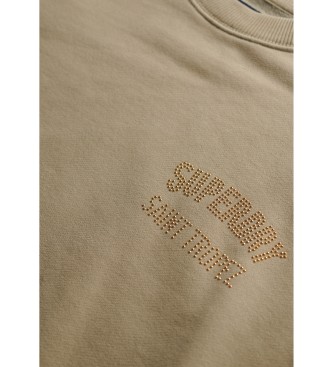 Superdry Sport Luxe bež ohlapna jopa v bež barvi