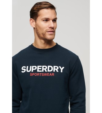 Superdry Camisola de malha larga Sportswear azul-marinho