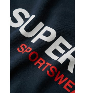 Superdry Camisola de malha larga Sportswear azul-marinho