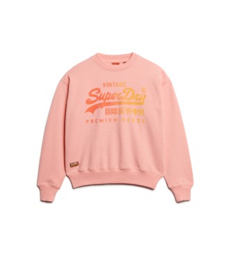 Superdry Pink tonal loose sweatshirt