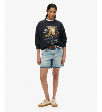 Superdry Suika Loose black sweatshirt