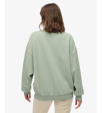 Superdry Green Tokyo Narrative Oversized Sweatshirt