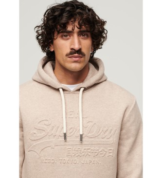 Superdry Beiges Vintage-Sweatshirt mit Logoprgung