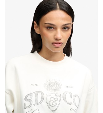 Superdry Vintage Workwear cream white sweatshirt