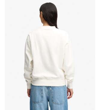 Superdry Vintage Workwear cream white sweatshirt