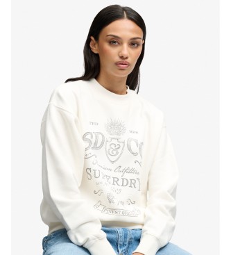 Superdry Vintage Workwear cream white sweatshirt