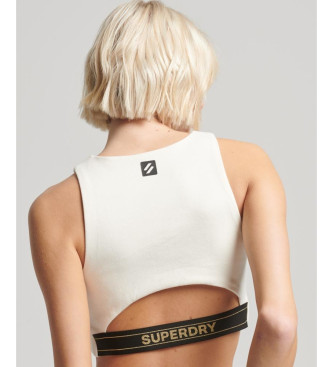 Superdry Reggiseno sportivo stretch tecnico bianco