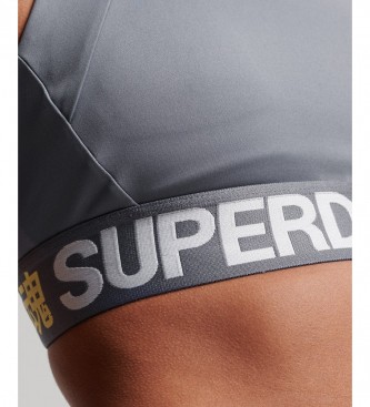 Superdry Elastische bh Logo Trein grijs