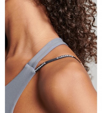 Superdry Reggiseno Stretch Logo Train grigio