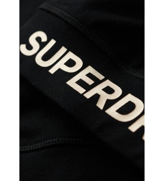 Superdry Sportkleding logo sportbeha zwart