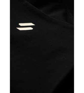 Superdry Sportkleding logo sportbeha zwart