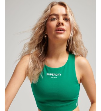 Superdry Sports-bh i kologisk bomuld Core green