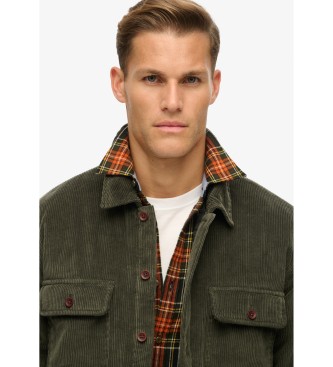 Superdry Gewatteerd shirt met groen koord