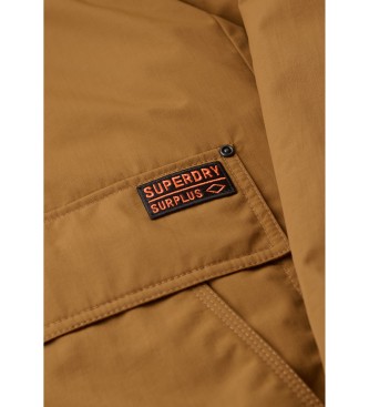 Superdry Odvečna rjava parka s kapuco