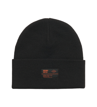 Superdry Gorro de punto Surplus negro