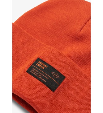 Superdry Cappello lavorato a maglia arancione in eccedenza