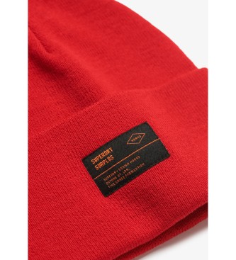 Superdry Bonnet tricot Surplus rouge