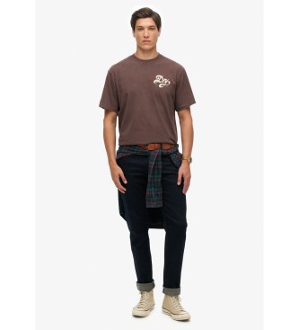 Superdry Tap Room Oversized T-shirt brown