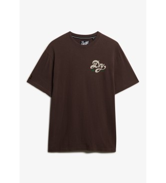 Superdry Tap Room Oversized T-shirt brown