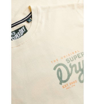 Superdry T-shirt Tap Room Oversized branca