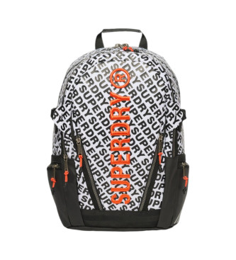 Superdry Canvas backpack with all-over print  white