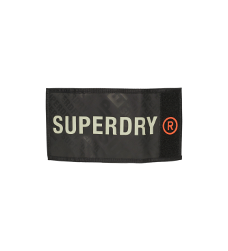 Superdry Foldbar lrredstaske i sort triptykon-design