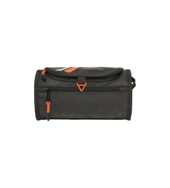 Superdry Black canvas toiletry bag